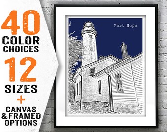 Port Hope Ontario Skyline Art Print Poster Canada Item T4844