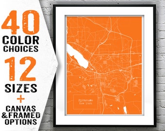 Syracuse New York Blueprint Map Poster Art Print Item T2391