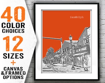 Randolph MA Poster Art Print Massachusetts Item T2372