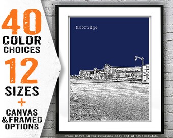 Mobridge Skyline Poster Art Print South Dakota MD Item T4820