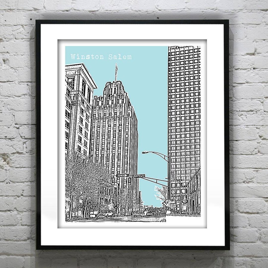Winstonsalem Art Print Poster Original North Carolina NC Item T5130 Etsy