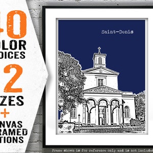 Saint Denis Reunion Poster Art Skyline Print Item T4707