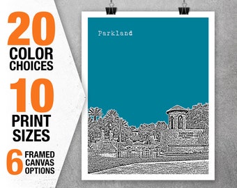 Parkland Florida Skyline Poster Art Print FL Item T5348