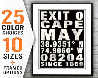 Cape May Subway Print New Jersey Poster Art Item T1536