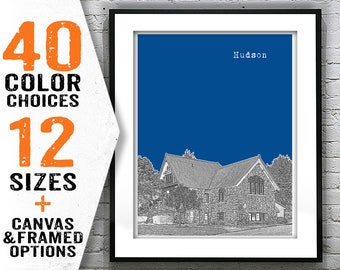 Hudson New Hampshire Skyline Poster Art Print NH Item T2431