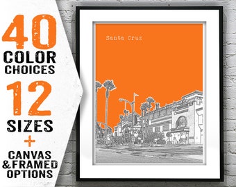 Santa Cruz Skyline Poster Art Print California CA Item T2734