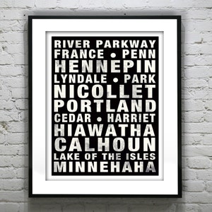 Minneapolis Minnesota Poster Art Subway Print Item T2821
