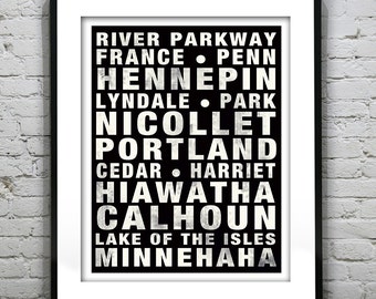 Minneapolis Minnesota Poster Art Subway Print Item T2821