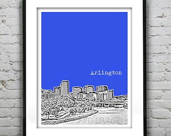 Arlington Virginia Skyline Poster Art Print VA Item T1370