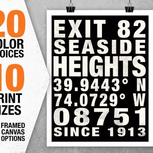Seaside Heights Subway Print Jersey Shore Poster Art NJ Item T5412