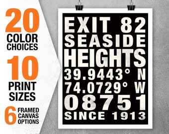 Seaside Heights Subway Print Jersey Shore Poster Art NJ Item T5412