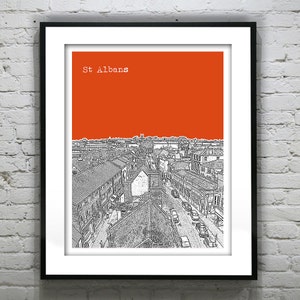 St Albans England Poster  Art Print UK United Kingdom