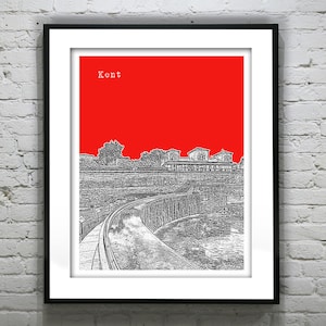 Kent Skyline Poster Art Print Ohio OH Item T4888