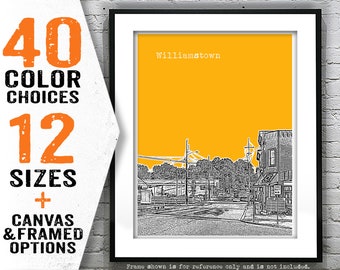 Williamstown West Virginia Poster Print Art Skyline WV Item T5196