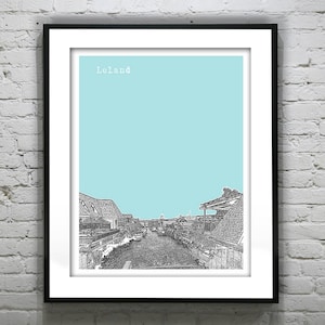 Fishtown Leland Michigan Skyline Poster City Art Print MI Item T2396