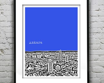 Ankara Turkey Skyline Poster Art Print Item T2681