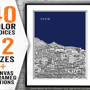 Naxos Greece Skyline Poster Art Print Item T4977
