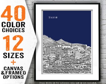 Naxos Greece Skyline Poster Art Print Item T4977