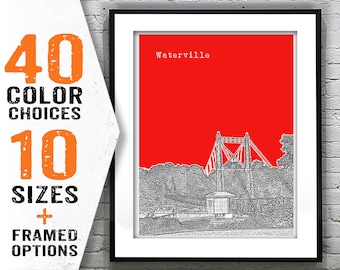 Waterville Maine Art Print Poster ME Item T1848