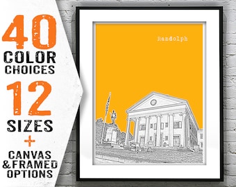 Randolph MA Poster Art Print Massachusetts Item T2373