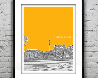 Ridgefield New Jersey Skyline Poster Art Print Version 1 NJ