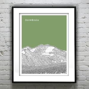 Snowdonia Wales Skyline Poster Art Print UK United Kingdom Mount Snowden Item T4469