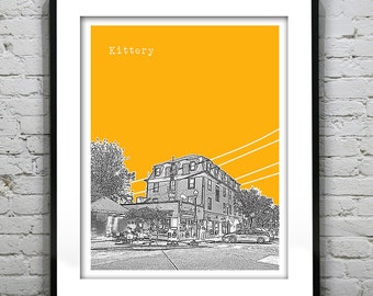 Kittery Maine Skyline Poster Art Print ME Item T2612