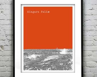Niagara Falls Skyline New York Ontario Art Print Poster NY ON Item T4362