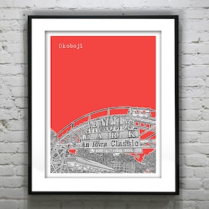 Okoboji Iowa Poster Art Print IA Arnolds Park