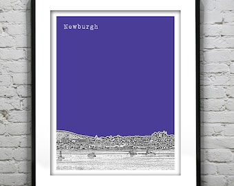 Newburgh New York Poster Art Skyline Print NY Hudson Valley
