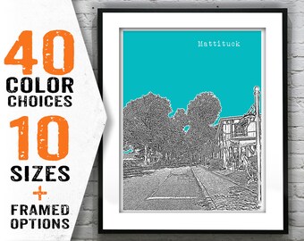 Mattituck Poster New York Skyline Art Print  NY Item T1466