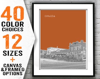 Cotulla Texas Poster skyline Art Print TX Item T2928