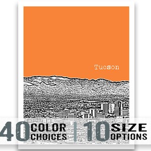 Tucson Arizona Poster Print Art Skyline Item T1383 image 2