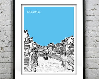 Shanghai China SkylinePoster Print Art Item T4202