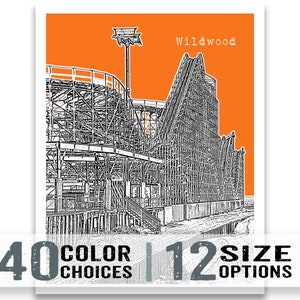 Wildwood New Jersey Shore Poster Print Art NJ Skyline Jersey Shore Item T3006 image 2