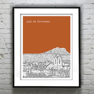 Aix en Provence France Poster City Skyline Art Print Item T4204