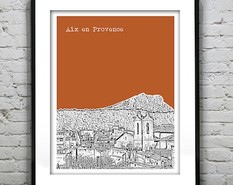 Aix en Provence France Poster City Skyline Art Print Item T4204