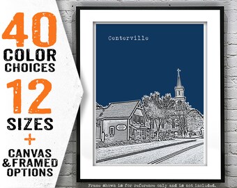 Centerville Massachusetts Skyline Poster Art Print MA Item T5242