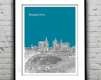 Bangalore India Skyline Poster Art Print Item T5550