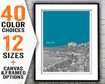 Mahon Menorca Poster Art Print Mediterranean Spain Item T4824