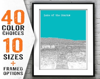 Lake of the Ozarks Australia Skyline Poster Art Print Item T4317