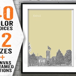 Kabul Afghanistan Skyline Poster Art Print Middle East Item T2628