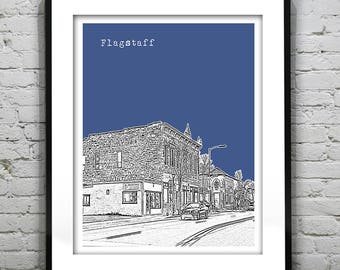 Flagstaff Arizona Poster Print Art Skyline Item T1086