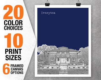 Ivoryton Connecticut Skyline Poster Art Print CT Item T5426
