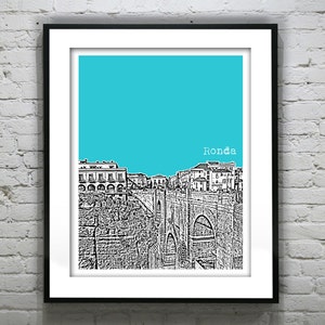 Ronda Spain Poster Art Print City Skyline