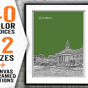 Hopedale Massachusetts Skyline Art Print Poster MA Item T4617