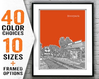 Moorpark California Skyline Poster Art Print CA Item T1381