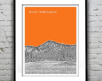 Mount Washington Skyline Poster Art Print  British Columbia BC Item T1081