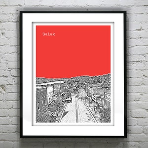 Galax Virginia Skyline Poster Art Print VA Item T5489