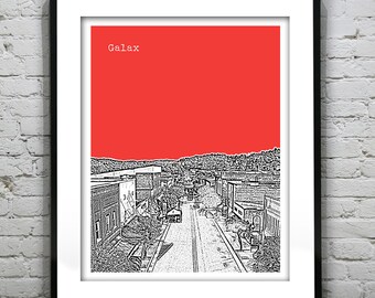 Galax Virginia Skyline Poster Art Print VA Item T5489